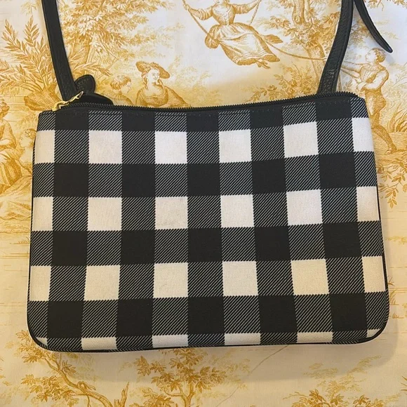 LAUREN RALPH LAUREN | Blue and white gingham crossbody bag - Picture 6 of 11